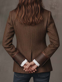 Gisèle | Blazer con paneles estampados de espiga