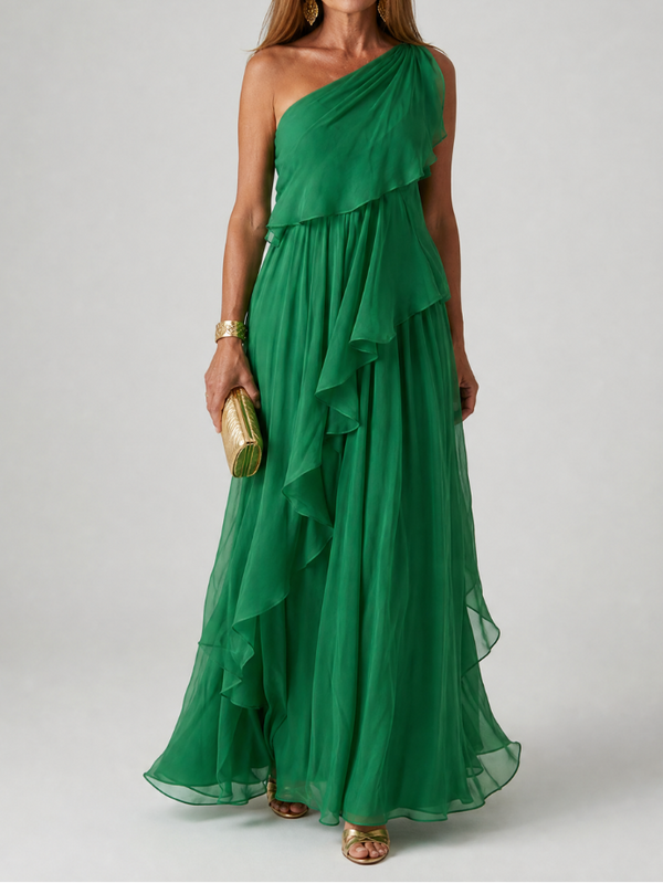 Valeria · Vestido Maxi con Volantes