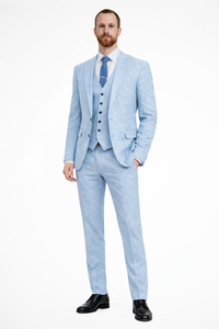 Clifton | Traje de lino de tres piezas para hombre con blazer, pantalón y chaleco™