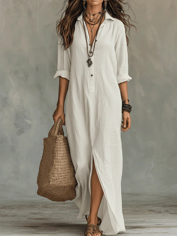 Alessia · Vestido Maxi con Botones