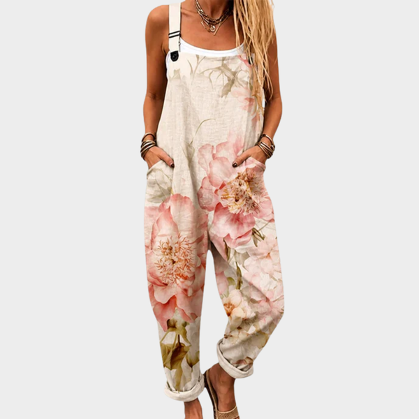 Giulia · Peto Ancho Estampado Beige con Motivos