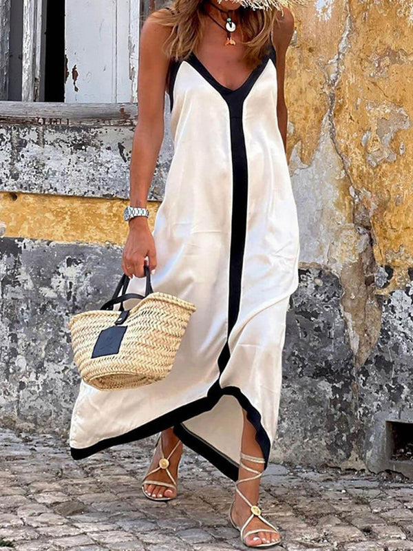Silvana · Vestido Midi de Bloques de Color