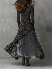 Martina · Vestido Largo Boho de Estampado Leopardo