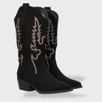Botas Cowboy Bordado Ante Mujer