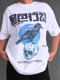 Estampado Frontal - Cuervo Oscuro Camiseta