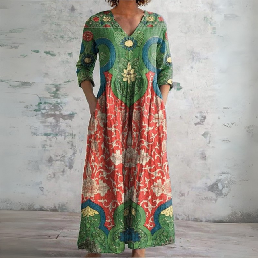 Judith | Vestido Maxi Floral Vintage