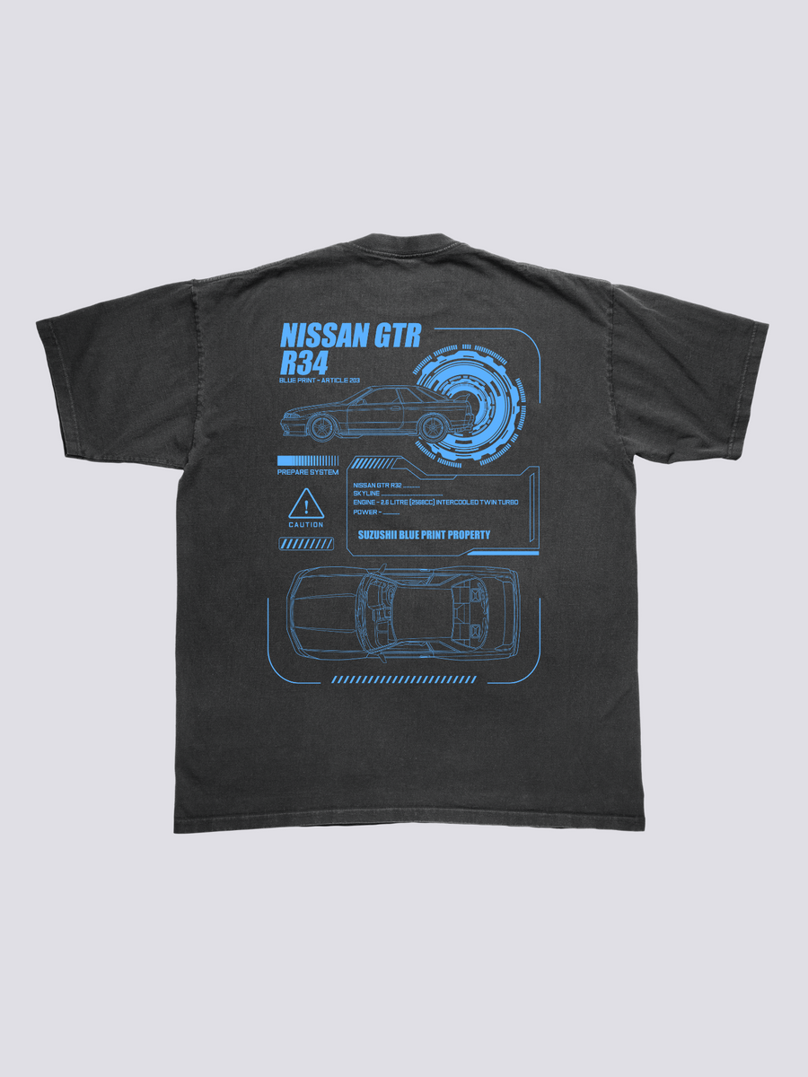 GTR Plano Camiseta Vintage