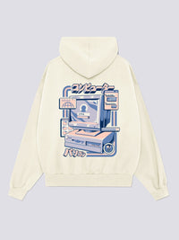 Retro Ordenador Sudadera con Capucha