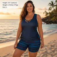 Conjunto Tankini de Dos Piezas de Talle Alto