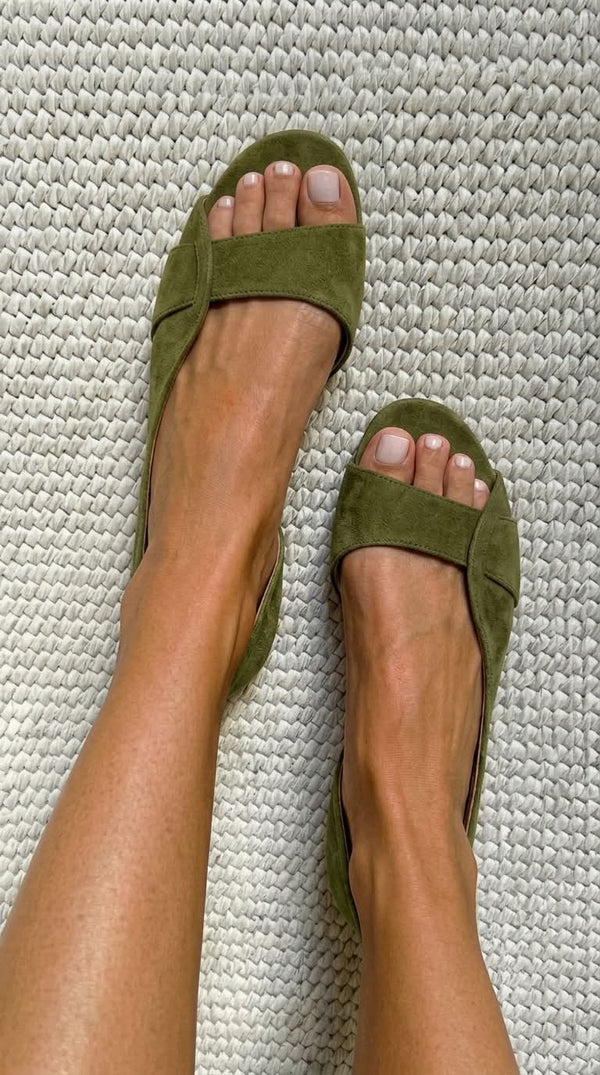 Hazel | Sandalias slingback de ante