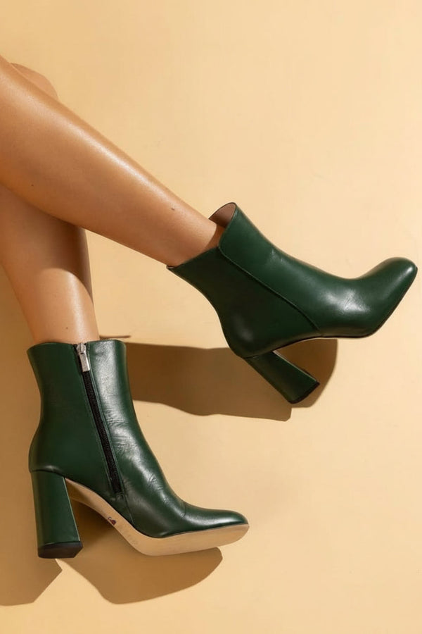 Botines con tacón de bloque