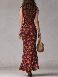Vestido Largo Elegante de Estilo Retro