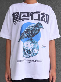 Estampado Frontal - Cuervo Oscuro Camiseta