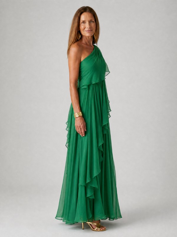 Valeria · Vestido Maxi con Volantes
