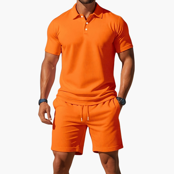 Conjunto Polo y Bermudas de Manga Corta para Hombre