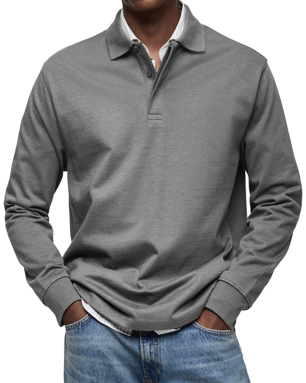 Caleb · Polo Casual de Manga Larga