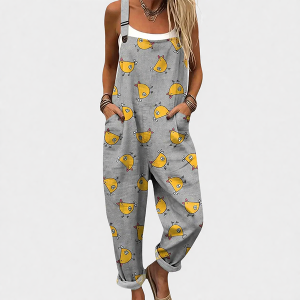 Vanessa · Peto Ancho Estampado Gris y Verde