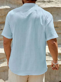 Christian · Camisa de Verano Elegante con Cuello Alto