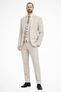Clifton | Traje de lino de tres piezas para hombre con blazer, pantalón y chaleco™