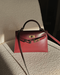 Mini Burdeos · Mini Bolso de Cuero Elegante
