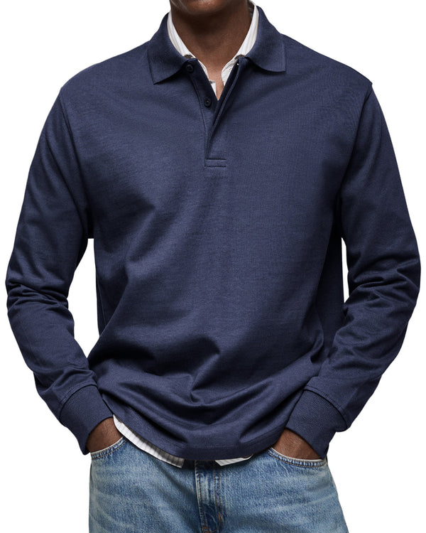 Caleb · Polo Casual de Manga Larga