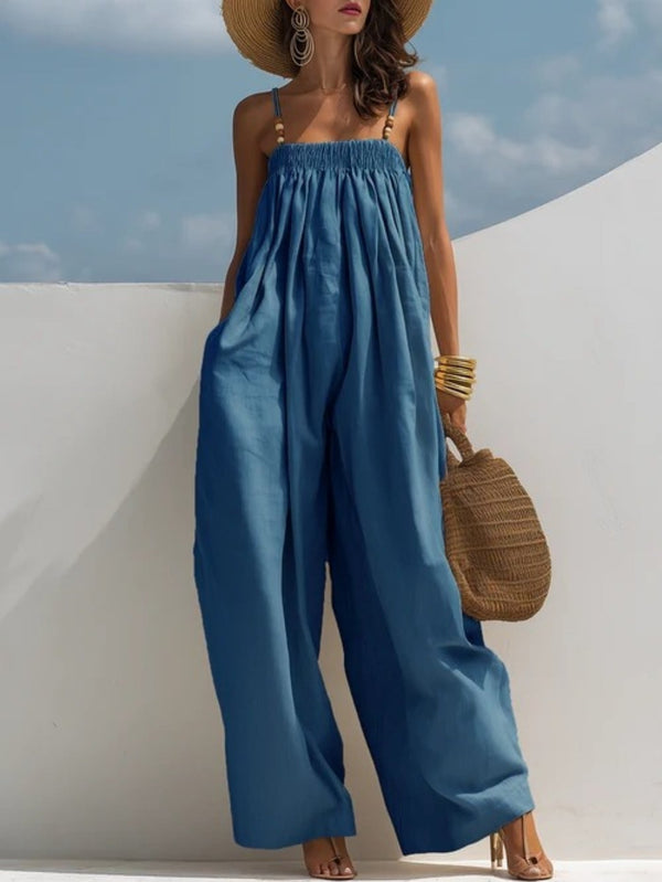 Mónica · Mono de Denim de Pierna Ancha