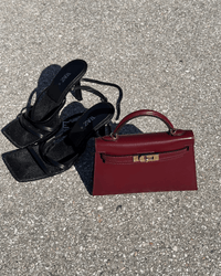 Mini Burdeos · Mini Bolso de Cuero Elegante