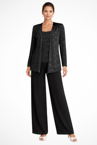Miriam | Traje de invitada de tres piezas con chaqueta de encaje y lentejuelas y pantalón ancho™