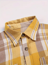Leonor - Camisa de Verano con Estampado Vichy de Manga Larga
