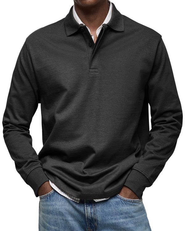Caleb · Polo Casual de Manga Larga