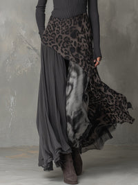 Martina · Vestido Largo Boho de Estampado Leopardo