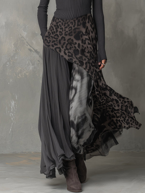 Martina · Vestido Largo Boho de Estampado Leopardo