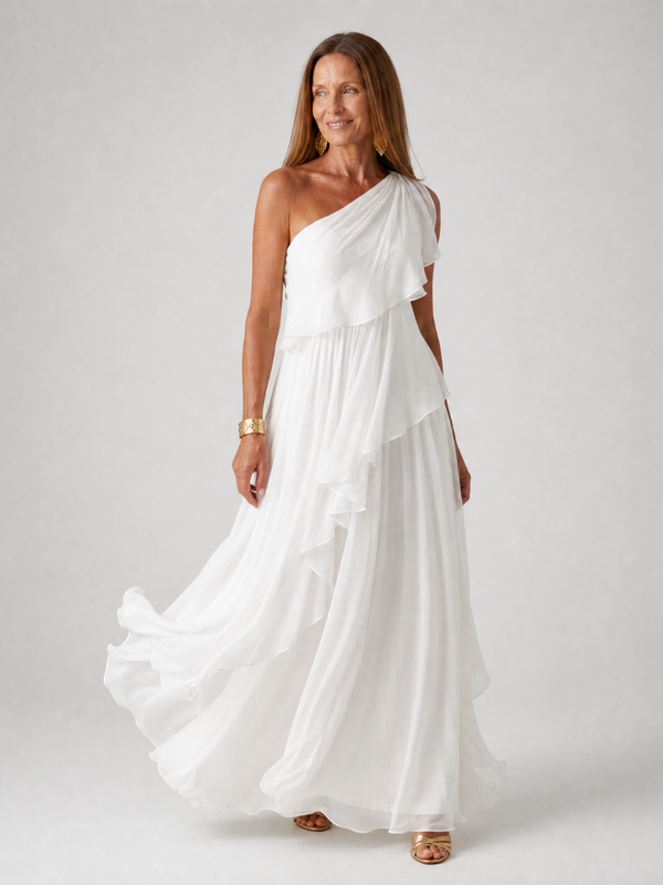Valeria · Vestido Maxi con Volantes
