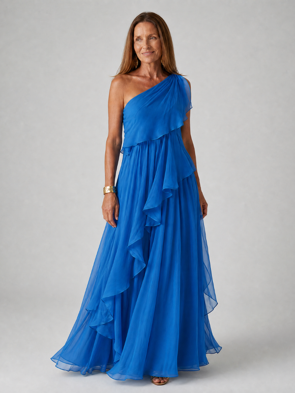 Valeria · Vestido Maxi con Volantes