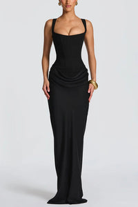 Leonor | Vestido maxi de escote cuadrado