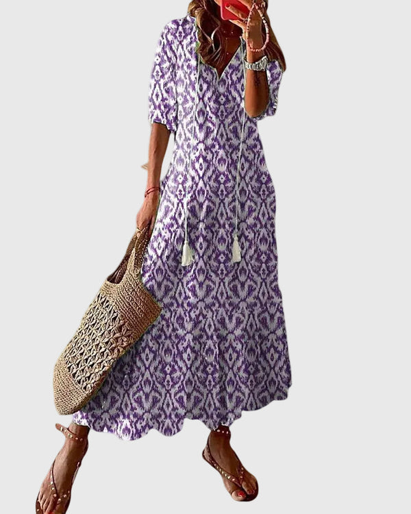 Amalia | Vestido Maxi Boho Vintage de Verano