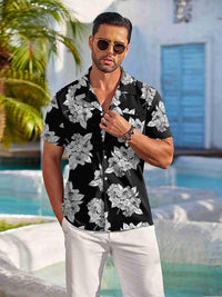 Camisa Floral Casual Vacaciones Diseñador