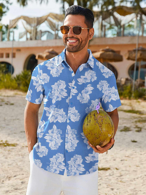 Camisa Hawaiana Floral Vacaciones Diseñador