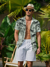 Camisa Estampada Casual Vacaciones Diseñador