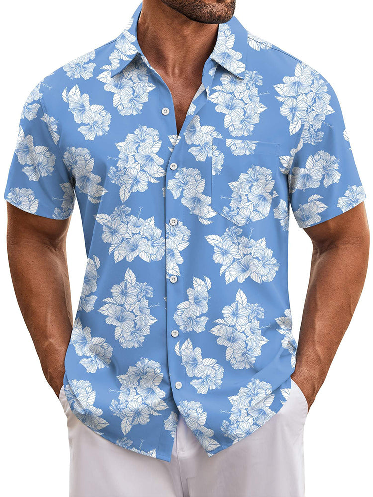 Camisa Hawaiana Tropical Floral Diseñador