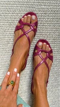 Ivy | Sandalias slingback efecto serpiente