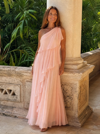 Valeria · Vestido Maxi con Volantes