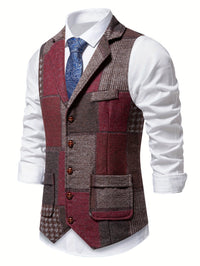 Parker · Chaleco Tweed de Espiga para Hombre
