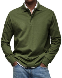 Caleb · Polo Casual de Manga Larga