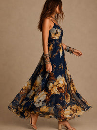 Rosine · Vestido Largo Floral de Tirantes Finos