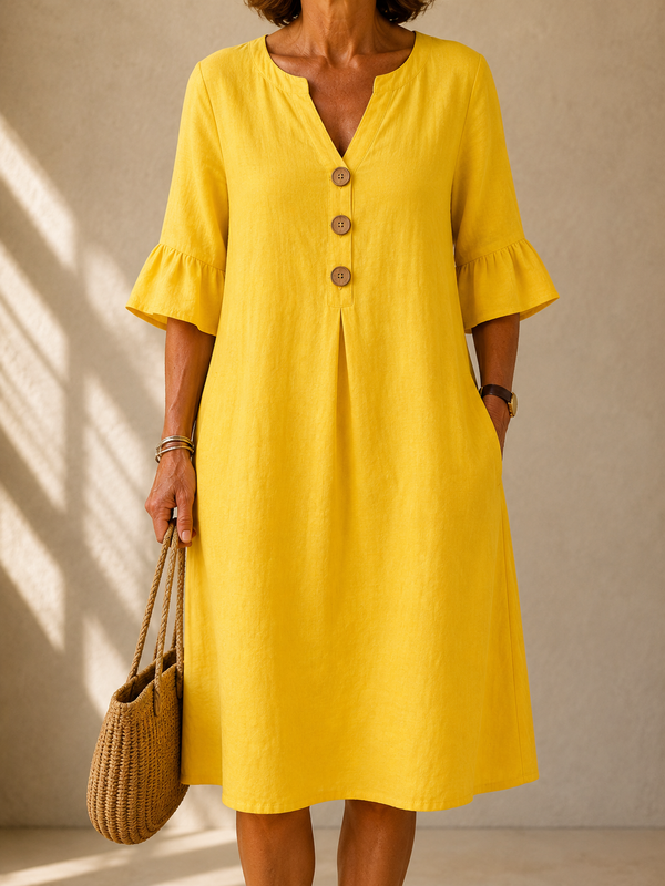 Aveline · Vestido Amplio con Botones