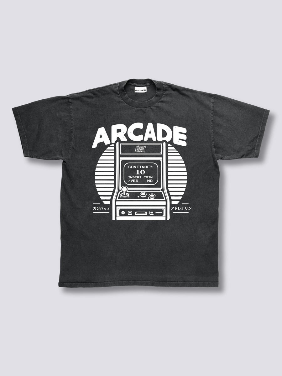 Estampado Frontal - Arcade Juego Camiseta Vintage