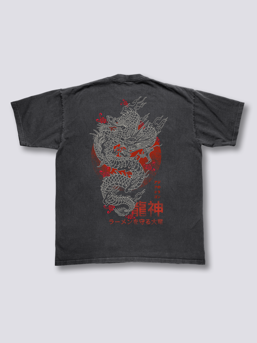 Dragón Asiático Camiseta Vintage