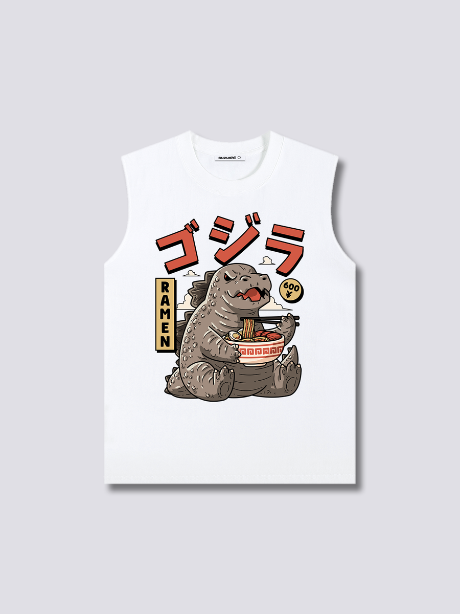 Estampado Frontal - Babyzilla Camiseta sin Mangas