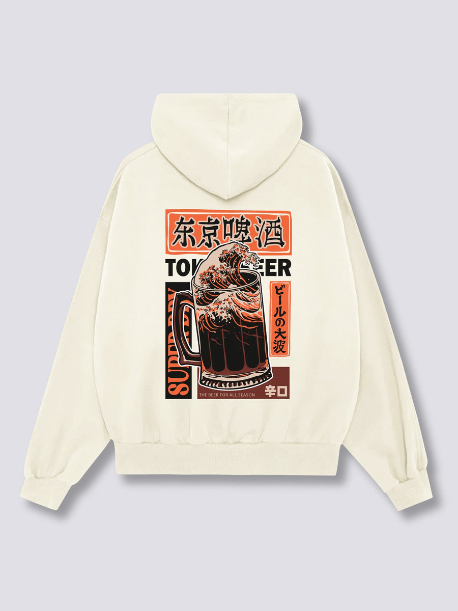 Ola de Cerveza Sudadera con Capucha